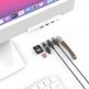 Adam Elements CASA i7 USB-C Clamp Hub iMac 24 - алуминиев USB-C хъб и четец за SD, microSD карти за iMac 24 (2021) (бял) thumbnail 6