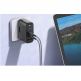 LDNIO GaN Fast Wall Charger 65W - захранване за ел. мрежа с USB-A и 2xUSB-C изходи с технология за бързо зареждане и USB-C към USB-C кабел (черен) thumbnail 6