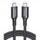 Ugreen USB-C to USB-C Data Cable 60W - кабел с бързо зареждане за устройства с USB-C порт (200 см) (черен)  thumbnail