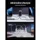 Ugreen Nexode GaN Travel Fast Wall Charger 300W - захранване за ел. мрежа за лаптопи, смартфони и таблети с 4xUSB-C и 1xUSB-A изходи с технология за бързо зареждане (тъмносив) thumbnail 5