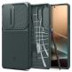 Spigen Optik Armor Case - тънък качествен силиконов (TPU) калъф с капак за камерата за Samsung Galaxy S25 Ultra (зелен) thumbnail