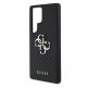 Guess PU Grained 4G Metal Logo Leather Hard Case - дизайнерски кожен кейс за Samsung Galaxy S25 Ultra (черен) thumbnail 5