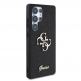 Guess PU Fixed Glitter 4G Metal Logo Case - силиконов (TPU) калъф за Samsung Galaxy S25 Ultra (черен)  thumbnail 4