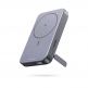 Ugreen Magnetic Wireless Power Bank 10000 mAh 20W - преносима външна батерия с USB-C порт, USB-A изход и безжично зареждане с MagSafe (тъмносив) thumbnail