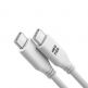 Neofier USB-C to USB-C Data Cable 60W - кабел с бързо зареждане за устройства с USB-C порт (100 см) (бял)  thumbnail