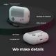 Elago Airpods Pro Retro AW5 Silicone Hang Case - силиконов калъф с карабинер за Apple Airpods Pro 2 (черен)  thumbnail 4