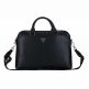 Guess PU Grained Triangle Logo Laptop Bag 16 - луксозна дизайнерска чанта с дръжки и презрамка за преносими компютри до 16 инча (черен) thumbnail