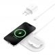 Belkin BoostCharge Pro 2-in-1 Qi2 Magnetic Wireless Charging Pad 15W - двойна поставка (пад) за безжично зареждане за iPhone с Magsafe и AirPods (бял) thumbnail