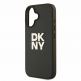 DKNY PU Leather Stack Logo Wrist Strap Case - дизайнерски кожен кейс с връзка за носене за iPhone 16 (тъмнозелен) thumbnail 3