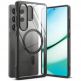Ringke Fusion Magnetic Bold Case - хибриден удароустойчив кейс с MagSafe за Samsung Galaxy S25 Ultra (черен-прозрачен) thumbnail