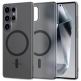 Tech-Protect MagSlim MagSafe Case - тънък полипропиленов кейс с Magsafe за Samsung Galaxy S25 Ultra (черен-прозрачен) thumbnail