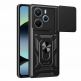 Techsuit CamShield Case - хибриден удароустойчив кейс с пръстен против изпускане за Xiaomi Redmi Note 14 4G (черен)  thumbnail