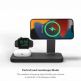 Mophie Snap Plus 3in1 Magnetic MagSafe Wireless Charger - тройна поставка (пад) за безжично зареждане за iPhone с Magsafe, Apple Watch, AirPods Pro и Qi съвместими устройства (черен) thumbnail 8