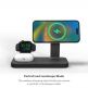 Mophie Snap Plus 3in1 Magnetic MagSafe Wireless Charger - тройна поставка (пад) за безжично зареждане за iPhone с Magsafe, Apple Watch, AirPods Pro и Qi съвместими устройства (черен) thumbnail 14