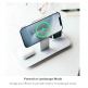 Mophie 3in1 Wireless Stand For Magsafe Charger - тройна поставка (пад) за безжично зареждане за iPhone съвместима с Magsafe захранване, Apple Watch, AirPods и Qi съвместими мобилни устройства (бял) thumbnail 9