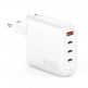 4Smarts GaN Charger Flex Pro 100W Travel Edition - захранване за ел. мрежа за лаптопи, смартфони и таблети с 3xUSB-C и 1xUSB-A изходи с технология за бързо зареждане (бял) thumbnail 3