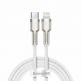 Baseus Cafule Metal Series USB-C to Lightning Cable PD 20W (CATLJK-A02) - USB-C към Lightning кабел за Apple устройства с Lightning порт (100 см) (бял) thumbnail