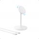 Anker MagGo Qi2 Charger Stand 15W - настолна поставка за безжично зареждане за iPhone с MagSafe и Qi2 съвместими мобилни устройства (бял) thumbnail