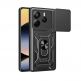 Techsuit CamShield Case - хибриден удароустойчив кейс с пръстен против изпускане за Xiaomi Redmi Note 14 4G (черен)  thumbnail