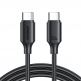 Joyroom Long Lasting USB-C to USB-C Fast Charging Cable 60W - здрав кабел с бързо зареждане за устройства с USB-C порт (100 см) (черен) thumbnail 2