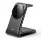 Joyroom 3-in-1 Inductive Wireless Charging Station- сгъваема тройна поставка (пад) за безжично зареждане за iPhone с Magsafe, Apple Watch и AirPods (тъмносив) thumbnail