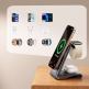 Joyroom 3-in-1 Inductive Wireless Charging Station- сгъваема тройна поставка (пад) за безжично зареждане за iPhone с Magsafe, Apple Watch и AirPods (тъмносив) thumbnail 6