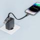 Acefast USB-C to USB-C and USB-A Cable 60W - качествен многофункционален кабел USB-C към USB-C или USB-A (20 см) (черен) thumbnail 7