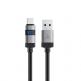 Acefast USB-A to USB-C Cable with LED Display 66W - здрав кабел с въжена оплетка с бързо зареждане за устройства с USB-C порт (120 см) (черен) thumbnail