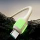 Joyroom USB-C to USB-C Fast Charging Cable With Fluorescent Tip 60W - здрав кабел с бързо зареждане и светещ накрайник за устройства с USB-C порт (120 см) (бежов) thumbnail 5