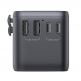 Joyroom Gan Universal World Travel Adapter 65W - захранване с 2xUSB-А и 3xUSB-C изходи и преходници за цял свят в едно устройство за мобилни устройства (черен) thumbnail 3