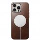 Nomad Modern Horween Leather MagSafe Case - кожен (естествена кожа) кейс с MagSafe за iPhone 16 Pro Max (тъмнокафяв) thumbnail 3