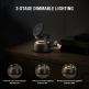 4smarts Qi2 Aura Sound 3-in-1 Charging Station With Bluetooth Speaker - безжичен спийкър с тройна поставка (пад) за безжично зареждане за iPhone с Magsafe и AirPods (тъмносив) thumbnail 4
