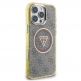 Guess IML 4G Glitter And Triangle Logo MagSafe Case - хибриден удароустойчив кейс с MagSafe за iPhone 16 Pro Max (кафяв-жълт) thumbnail 4