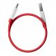OnePlus Warp Dash D301 USB-A to USB-C Data Cable 80W - кабел с бързо зареждане за устройства с USB-C порт (100 см) (червен) (bulk) thumbnail