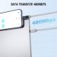 4smarts DigitCord USB-C to USB-C 100W Cable - здрав кабел с въжена оплетка и дисплей, за зареждане на устройства с USB-C порт (150 см) (сив) thumbnail 6