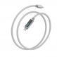 4smarts DigitCord USB-C to USB-C 100W Cable - здрав кабел с въжена оплетка и дисплей, за зареждане на устройства с USB-C порт (150 см) (сив) thumbnail 7