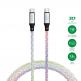 4smarts RGBCord USB-C to USB-C Cable 60W - здрав кабел с бързо зареждане и подсветка за устройства с USB-C порт (150 см) (цветен) thumbnail