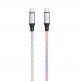 4smarts RGBCord USB-C to USB-C Cable 60W - здрав кабел с бързо зареждане и подсветка за устройства с USB-C порт (150 см) (цветен) thumbnail 3