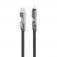 4smarts USB-C Flat ComboCord Cable 240W With Keyring Cable Set - комплект многофункционален кабел за USB-C, Lightning и USB-A стандарти и кабел тип ключодържател (150 см) (тъмносив)  thumbnail 4