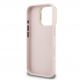Guess PU 4G Grained Logo Stand Hard Case - дизайнерски кожен кейс с вградена поставка за iPhone 16 Pro Max (розов) thumbnail 6