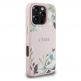 Guess PU Grained Magnolia MagSafe Leather Hard Case - дизайнерски кожен кейс с MagSafe за iPhone 16 Pro (розов) thumbnail 2