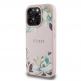 Guess PU Grained Magnolia MagSafe Leather Hard Case - дизайнерски кожен кейс с MagSafe за iPhone 16 Pro (розов) thumbnail 4