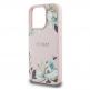 Guess PU Grained Magnolia MagSafe Leather Hard Case - дизайнерски кожен кейс с MagSafe за iPhone 16 Pro (розов) thumbnail 5