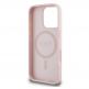 Guess PU Grained Magnolia MagSafe Leather Hard Case - дизайнерски кожен кейс с MagSafe за iPhone 16 Pro (розов) thumbnail 6