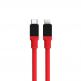 Tactical Fat Man USB-C to Lightning Cable 60W - здрав кабел с бързо зареждане за устройства с Lightning порт (100 см) (червен) thumbnail