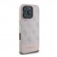 Guess PU 4G Stripe Leather Hard Case - дизайнерски кожен кейс за iPhone 16 Pro (розов) thumbnail 4