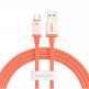 Baseus Zero Degrees USB-A to USB-C Data Cable 100W - здрав USB-A към USB-C кабел за устройства с USB-C порт (200 см) (оранжев) thumbnail