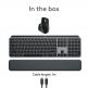 Logitech MX Keys S Combo Keyboard With Mouse for Mac US Intl - комплект безжична мишка, безжична клавиатура и eргономична поставка за китките за Mac (тъмносив) thumbnail 8