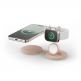 Satechi OntheGo 2-in-1 Qi2 Magnetic Wireless Charging Pad 15W - двойна поставка (пад) за безжично зареждане за iPhone с Magsafe и Apple Watch (розов) thumbnail