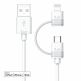 iLuv Combo 2-in-1 Lightning and MicroUSB Cable - USB кабел 2в1 за Lightning и MicroUSB устройства (бял) thumbnail